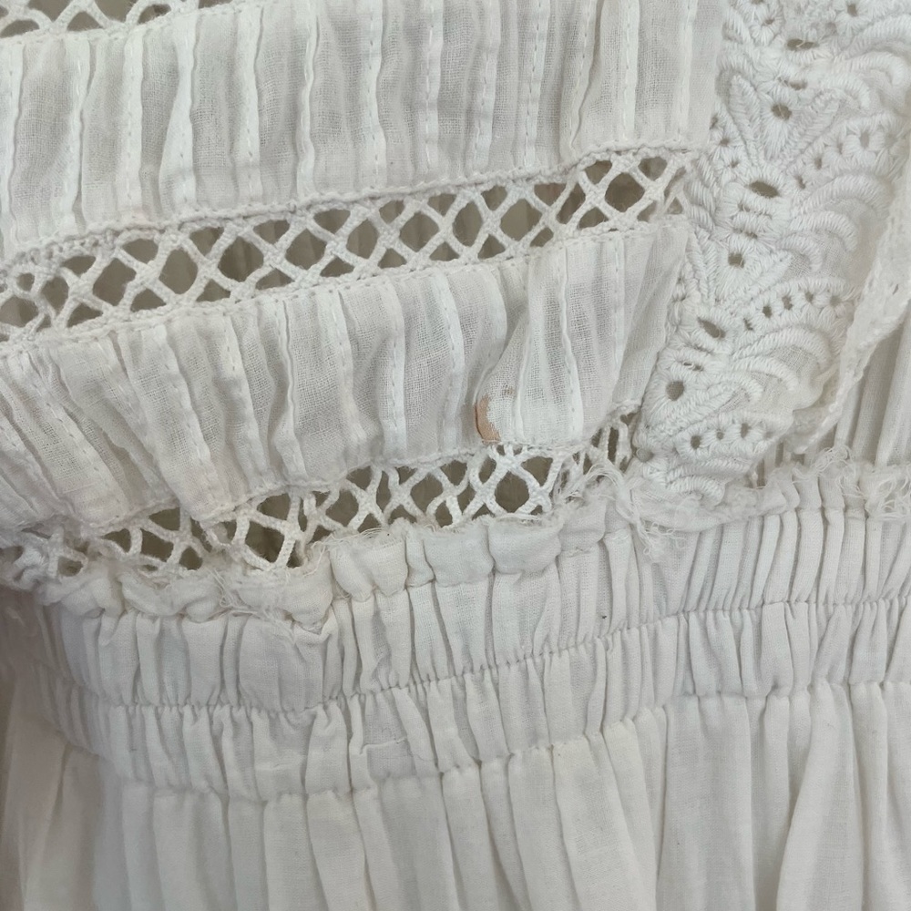 LSF White Ruffle & Eyelet Mini Dress - Picture 7 of 7